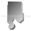 Vanderburgh County, Indiana (Gray Gradient Fill with Shadow)