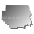 Lincoln County, Missouri (Gray Gradient Fill with Shadow)