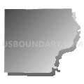 Lawrence County, Illinois (Gray Gradient Fill with Shadow)