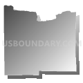 Koochiching County, Minnesota (Gray Gradient Fill with Shadow)