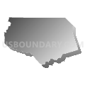 Gates County, North Carolina (Gray Gradient Fill with Shadow)