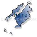 Kodiak Island census subarea, Kodiak Island Borough, Alaska (Radial Fill with Shadow)