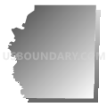 Beverly township, Sebastian County, Arkansas (Gray Gradient Fill with Shadow)