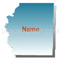 Beverly township, Sebastian County, Arkansas (Blue Gradient Fill with Shadow)