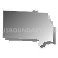 Brewer township, Arkansas County, Arkansas (Gray Gradient Fill with Shadow)