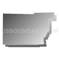 Brushy Lake township, Cross County, Arkansas (Gray Gradient Fill with Shadow)