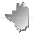 Strawberry township, Izard County, Arkansas (Gray Gradient Fill with Shadow)