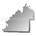 Union township, Faulkner County, Arkansas (Gray Gradient Fill with Shadow)