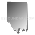 Ouachita township, Polk County, Arkansas (Gray Gradient Fill with Shadow)