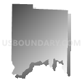 Mountain township, Polk County, Arkansas (Gray Gradient Fill with Shadow)