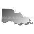 Washington township, Ouachita County, Arkansas (Gray Gradient Fill with Shadow)