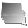Union township, Saline County, Arkansas (Gray Gradient Fill with Shadow)