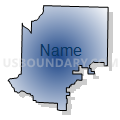 Union township, Van Buren County, Arkansas (Radial Fill with Shadow)