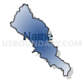 Llagas-Uvas CCD, Santa Clara County, California (Radial Fill with Shadow)