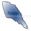 Mendocino CCD, Mendocino County, California (Radial Fill with Shadow)