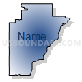 West Adams CCD, Adams County, Colorado (Radial Fill with Shadow)