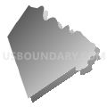 Newtown town, Fairfield County, Connecticut (Gray Gradient Fill with Shadow)