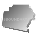 Brooklyn town, Windham County, Connecticut (Gray Gradient Fill with Shadow)