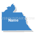 Denton CCD, Jeff Davis County, Georgia (Solid Fill with Shadow)