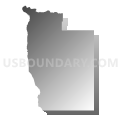 Bruneau CCD, Owyhee County, Idaho (Gray Gradient Fill with Shadow)