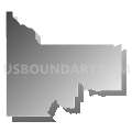 Driggs CCD, Teton County, Idaho (Gray Gradient Fill with Shadow)
