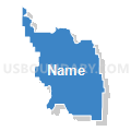 South Bannock CCD, Bannock County, Idaho (Solid Fill with Shadow)