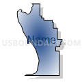 Union precinct, Union County, Illinois (Radial Fill with Shadow)