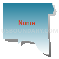 Jonesboro District 3 precinct, Union County, Illinois (Blue Gradient Fill with Shadow)