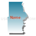 Salem No. 1 precinct, Edwards County, Illinois (Blue Gradient Fill with Shadow)
