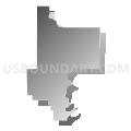 Union township, White County, Indiana (Gray Gradient Fill with Shadow)