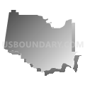 Clay township, Dearborn County, Indiana (Gray Gradient Fill with Shadow)