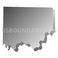 Center township, Vanderburgh County, Indiana (Gray Gradient Fill with Shadow)