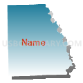 Wayne township, Bartholomew County, Indiana (Blue Gradient Fill with Shadow)