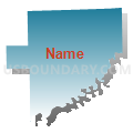 Hamilton township, Jackson County, Indiana (Blue Gradient Fill with Shadow)