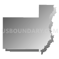 Jefferson township, Putnam County, Indiana (Gray Gradient Fill with Shadow)