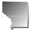 Washington township, Linn County, Iowa (Gray Gradient Fill with Shadow)