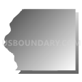Badger township, Webster County, Iowa (Gray Gradient Fill with Shadow)