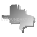 Cherryvale city, Montgomery County, Kansas (Gray Gradient Fill with Shadow)