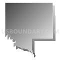 Ottumwa township, Coffey County, Kansas (Gray Gradient Fill with Shadow)