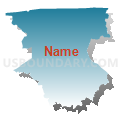 District 6, Livingston Parish, Louisiana (Blue Gradient Fill with Shadow)
