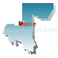 District 1, Calcasieu Parish, Louisiana (Blue Gradient Fill with Shadow)