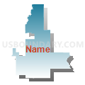 District 10, Calcasieu Parish, Louisiana (Blue Gradient Fill with Shadow)