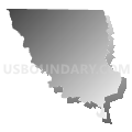 District 3, Union Parish, Louisiana (Gray Gradient Fill with Shadow)