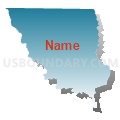 District 3, Union Parish, Louisiana (Blue Gradient Fill with Shadow)