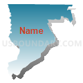 District 6, Union Parish, Louisiana (Blue Gradient Fill with Shadow)