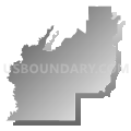 District 1, Beauregard Parish, Louisiana (Gray Gradient Fill with Shadow)