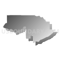District 4, Lincoln Parish, Louisiana (Gray Gradient Fill with Shadow)