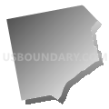 Bangor city, Penobscot County, Maine (Gray Gradient Fill with Shadow)