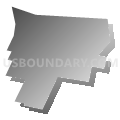Cheshire town, Berkshire County, Massachusetts (Gray Gradient Fill with Shadow)