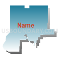 Newaygo city, Newaygo County, Michigan (Blue Gradient Fill with Shadow)